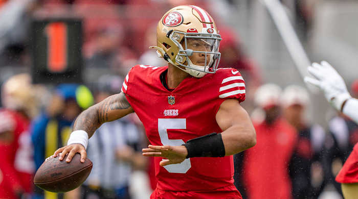 Trey Lance could be available for trade after the 49ers named Sam Darnold the backup quarterback to Brock Purdy.
